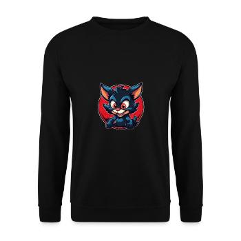 Super cute tasmanian Devil retro style - Unisex Sweatshirt - black - Front - Alina (178cm) & Michal (187cm)