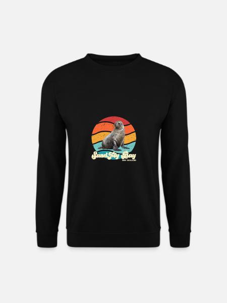 Sandfly Bay style rétro néo-zélandais - Sweat-shirt Unisexe - noir