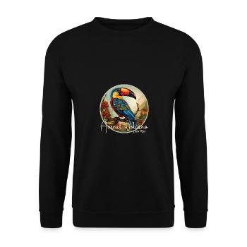 Arenal Volcano Costa Rica - Unisex Sweatshirt - black - Front - Alina (178cm) & Michal (187cm)