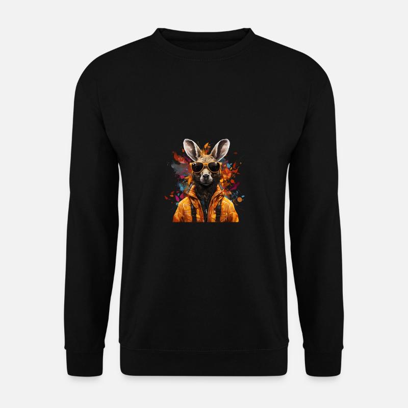 Kangoroo Graffiti - Sweat-shirt Unisexe - noir