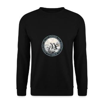 Glace de manchot antarctique du pôle Sud - Sweat-shirt Unisexe - noir - Devant - Alina (178cm) & Michal (187cm)