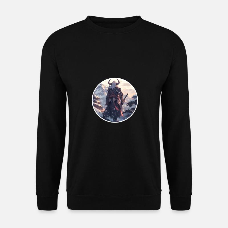 Samurai in snowy landscape - Unisex Sweatshirt - black