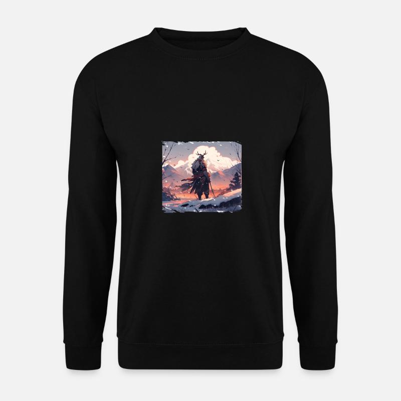 Samouraï dans un paysage enneigé - Sweat-shirt Unisexe - noir
