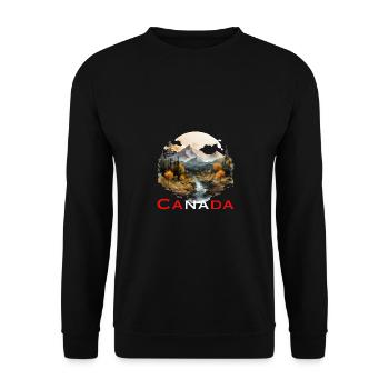 Canada Nature - Unisex Sweatshirt - black - Front - Alina (178cm) & Michal (187cm)