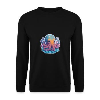 Pieuvre - Sweat-shirt Unisexe - noir - Devant - Alina (178cm) & Michal (187cm)