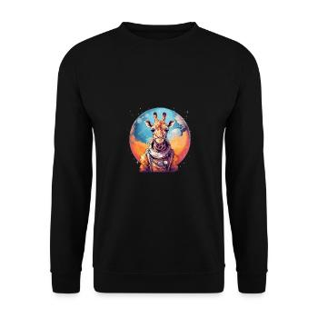 Giraffe - Unisex Pullover - Schwarz - Vorne - Alina (178cm) & Michal (187cm)