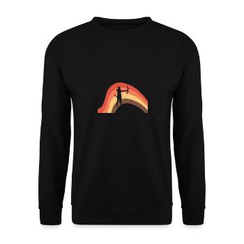 Bogenschütze Bogen Schießsport - Unisex Pullover - Schwarz - Vorne - Alina (178cm) & Michal (187cm)