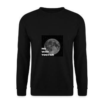 No way too far - Unisex Pullover - Schwarz - Vorne - Alina (178cm) & Michal (187cm)