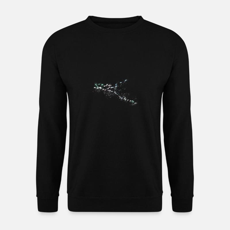 zugvögel,vögel,vogelschwarm,bunt,graffiti,flug - Unisex Pullover - Schwarz