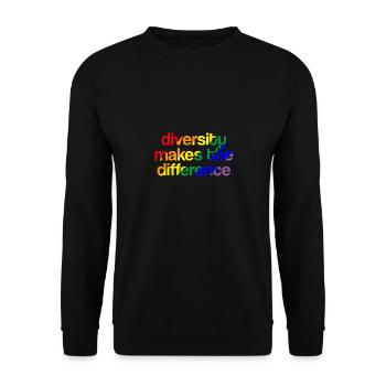 diversity makes the difference - Unisex Pullover - Schwarz - Vorne - Alina (178cm) & Michal (187cm)