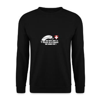 polente - Sweat-shirt Unisexe - noir - Devant - Alina (178cm) & Michal (187cm)