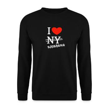 Ich liebe Radeberg - I love Radeberg - Unisex Pullover - Schwarz - Vorne - Alina (178cm) & Michal (187cm)