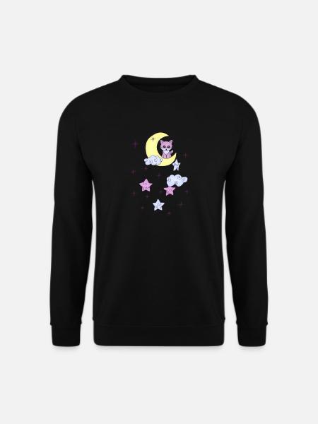 Fuchs im Mond - Unisex Pullover - Schwarz
