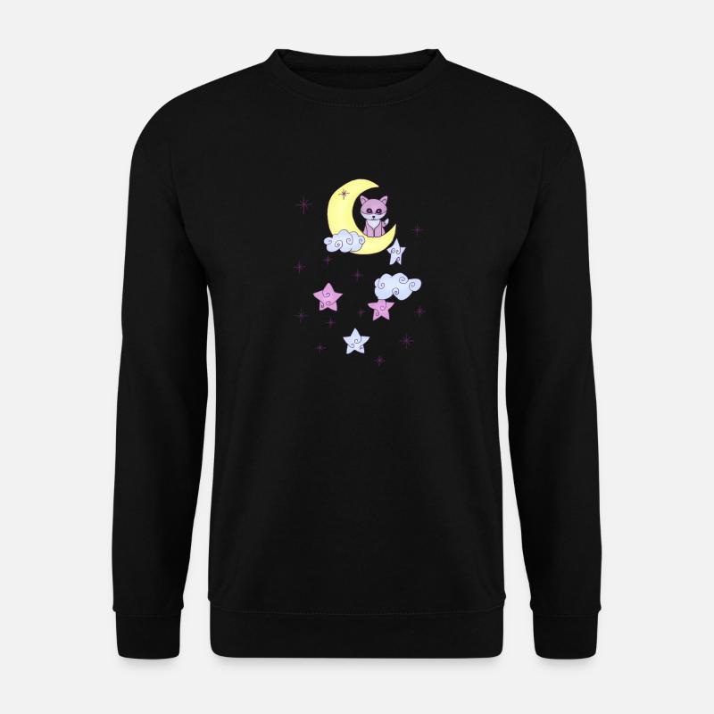 Fuchs im Mond - Unisex Pullover - Schwarz