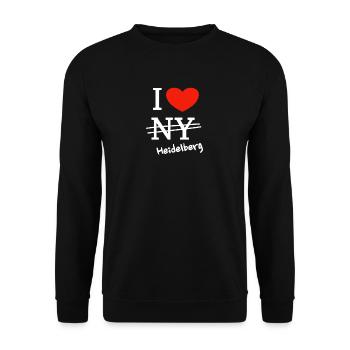 J'adore Heidelberg - J'adore Heidelberg - Sweat-shirt Unisexe - noir - Devant - Alina (178cm) & Michal (187cm)