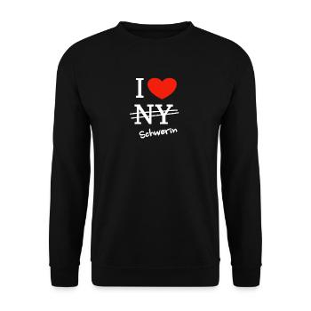 I love Schwerin - Unisex Sweatshirt - black - Front - Alina (178cm) & Michal (187cm)
