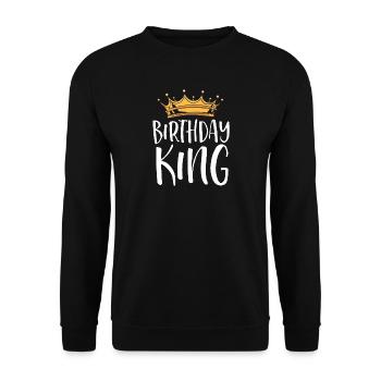 Birthday King Crown T-Shirt - Unisex Sweatshirt - black - Front - Alina (178cm) & Michal (187cm)