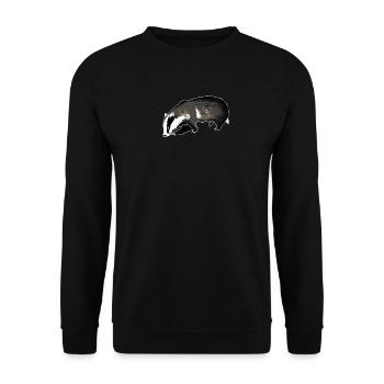 Badger - Unisex Sweatshirt - black - Front - Alina (178cm) & Michal (187cm)