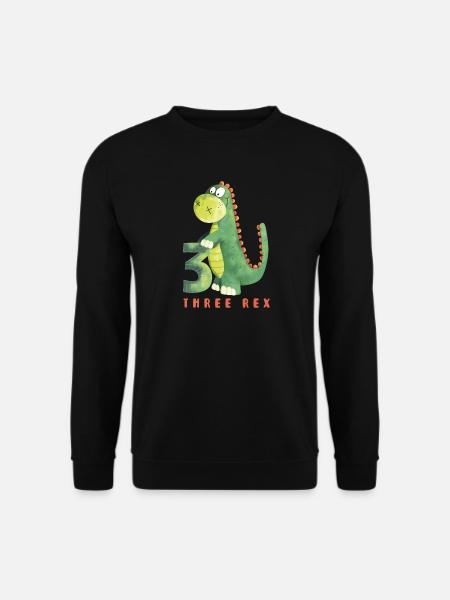 Three Rex I Dino 3 Jahre I 3. Geburtstag I Drei - Unisex Pullover - Schwarz