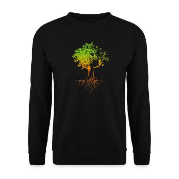 Tree, Autumn, Colors, Colorful, Illustration, Forest, Nature - Unisex Sweatshirt - black - Front - Alina (178cm) & Michal (187cm)