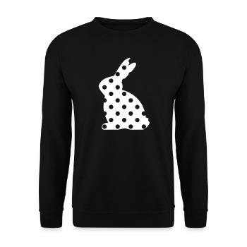 Bunny points Easter gift - Unisex Sweatshirt - black - Front - Alina (178cm) & Michal (187cm)