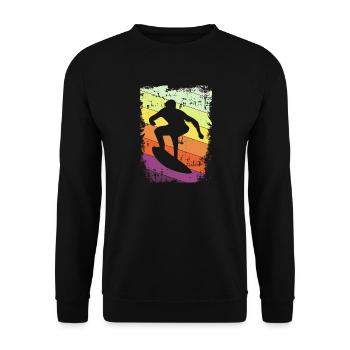 Surfer surfing - Unisex Sweatshirt - black - Front - Alina (178cm) & Michal (187cm)
