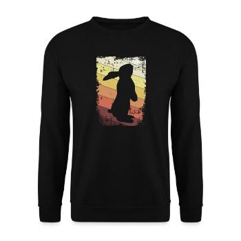 Rabbit - Unisex Sweatshirt - black - Front - Alina (178cm) & Michal (187cm)