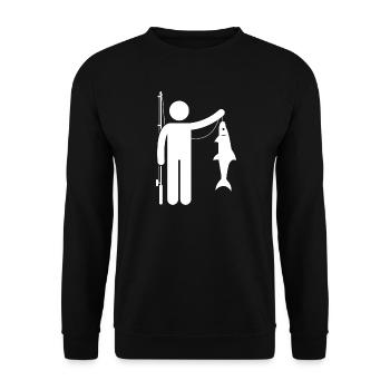 Pêche pêche pêche pêche pêche sportive pêche - Sweat-shirt Unisexe - noir - Devant - Alina (178cm) & Michal (187cm)