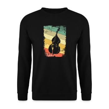 Kontrabass - Unisex Pullover - Schwarz - Vorne - Alina (178cm) & Michal (187cm)