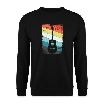 Gitarre - Unisex Pullover - Schwarz - Vorne - Alina (178cm) & Michal (187cm)