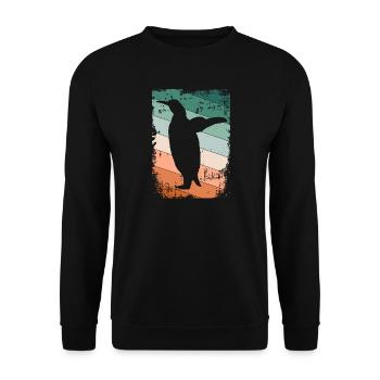Penguin Penguins - Unisex Sweatshirt - black - Front - Alina (178cm) & Michal (187cm)
