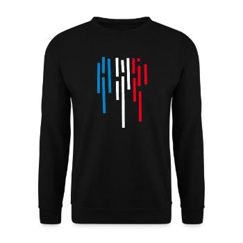 Frankreich Flagge - Unisex Pullover - Schwarz - Vorne - Alina (178cm) & Michal (187cm)