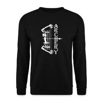 Tir à l’arc, Tir à l’arc, Tir à l’arc - Sweat-shirt Unisexe - noir - Devant - Alina (178cm) & Michal (187cm)