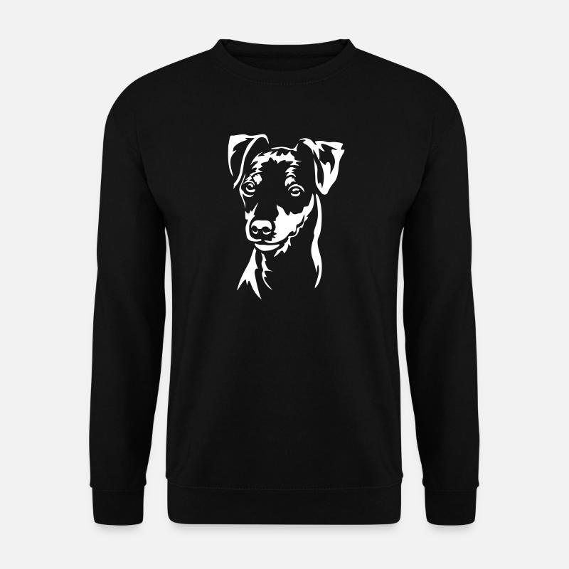 Zwergpinscher Kopf "Black Edition" - Unisex Pullover - Schwarz