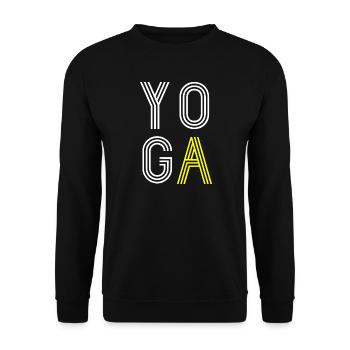 Yoga Yogi Yogini Namaste Mantra - amour - rétro - Sweat-shirt Unisexe - noir - Devant - Alina (178cm) & Michal (187cm)