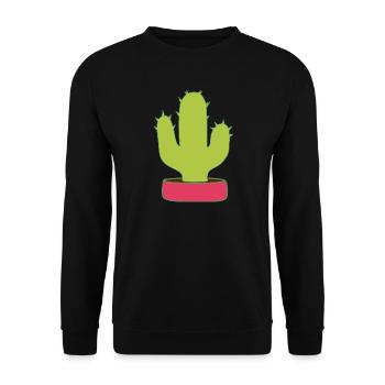 Cactus, Cacti, Succulents, Plant - Unisex Sweatshirt - black - Front - Alina (178cm) & Michal (187cm)