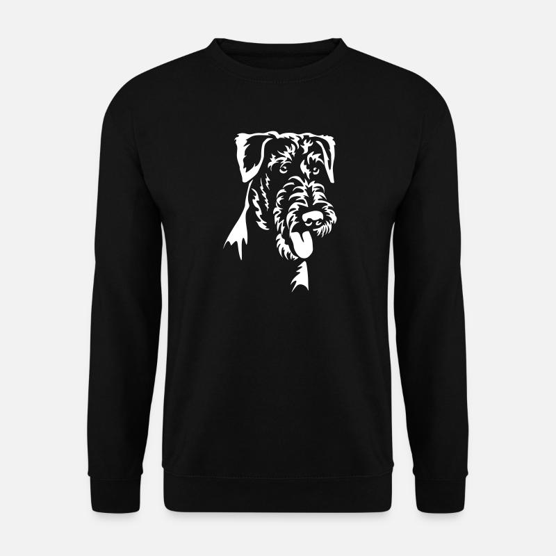 Airedale Terrier Head "Black Edition" - Unisex Sweatshirt - black