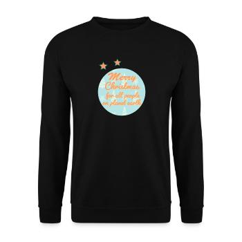 Christmas greetings for global celebrations - Unisex Sweatshirt - black - Front - Alina (178cm) & Michal (187cm)