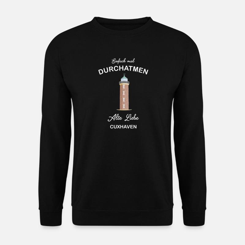 Cuxhaven, Hamburger Leuchtturm an der Alten Liebe - Unisex Pullover - Schwarz