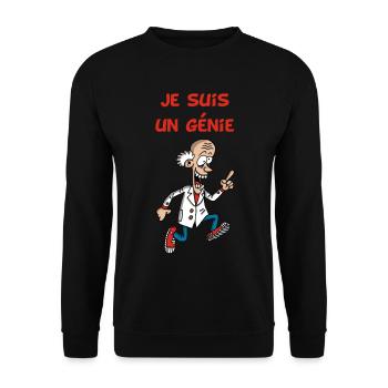 Je suis un génie - Sweat-shirt Unisexe - noir - Devant - Alina (178cm) & Michal (187cm)