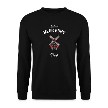 Denmark, Fanø Island, Sonderho Molle Mill - Unisex Sweatshirt - black - Front - Alina (178cm) & Michal (187cm)