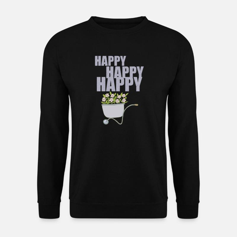 SCHUBKARREN HAPPY - Unisex Pullover - Schwarz
