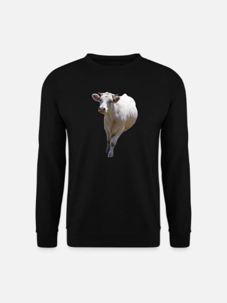 Personalisiertes Kuh-T-Shirt Geschenk für Bauern - Unisex Pullover - Schwarz