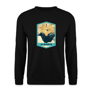 Illustration of Les Arcs Marinha Beach - Algarve - Unisex Sweatshirt - black - Front - Alina (178cm) & Michal (187cm)