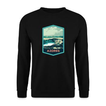 Coat of Arms Lagoon 7 Cities, S. Miguel, Azores Portugal - Unisex Sweatshirt - black - Front - Alina (178cm) & Michal (187cm)