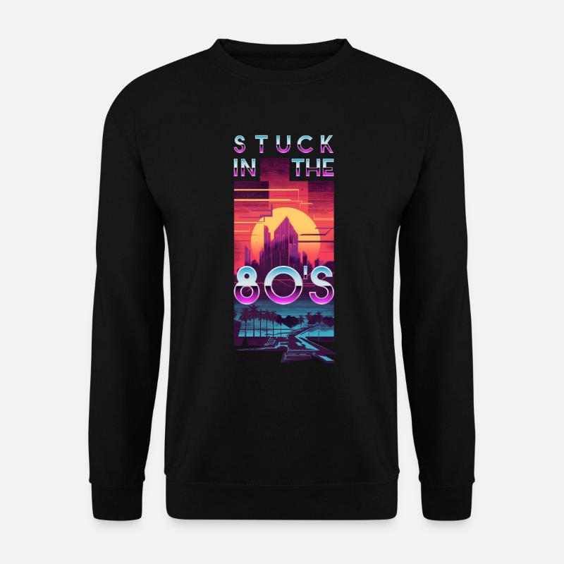 Retro Synthwave Sunset - Unisex Sweatshirt - black