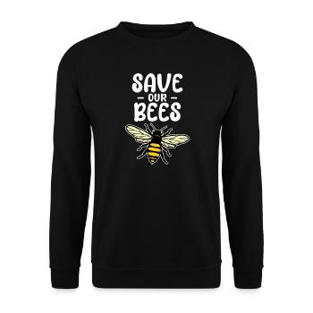 Artenschutz Tierschutz Biene Umwelt Erde Natur - Unisex Pullover - Schwarz - Vorne - Alina (178cm) & Michal (187cm)