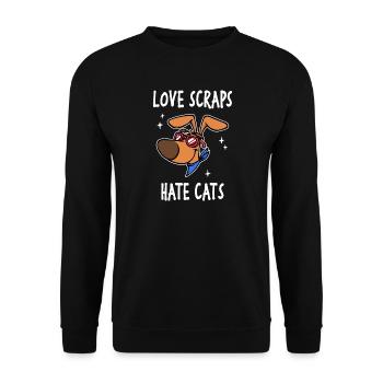 Cat Dog Statement Pets Favorite Animal - Unisex Sweatshirt - black - Front - Alina (178cm) & Michal (187cm)