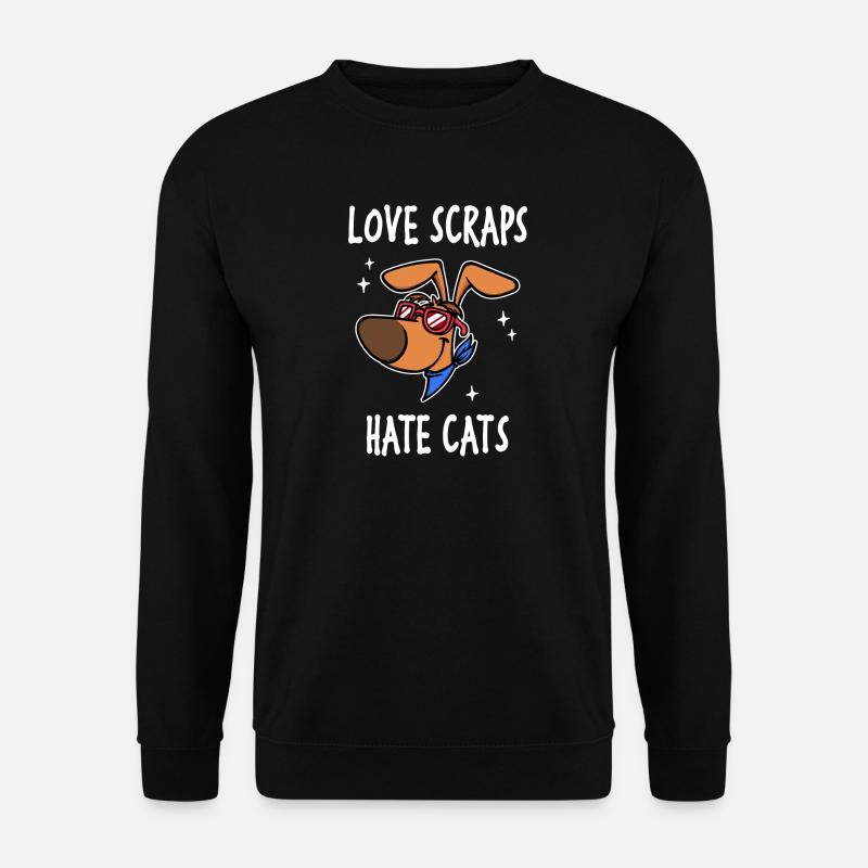 Katze Hund Statement Haustiere Lieblingstier - Unisex Pullover - Schwarz