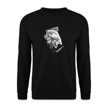 Poisson de vie ! - Tshirt de pêche Zander Attack / Z - Sweat-shirt Unisexe - noir - Devant - Alina (178cm) & Michal (187cm)